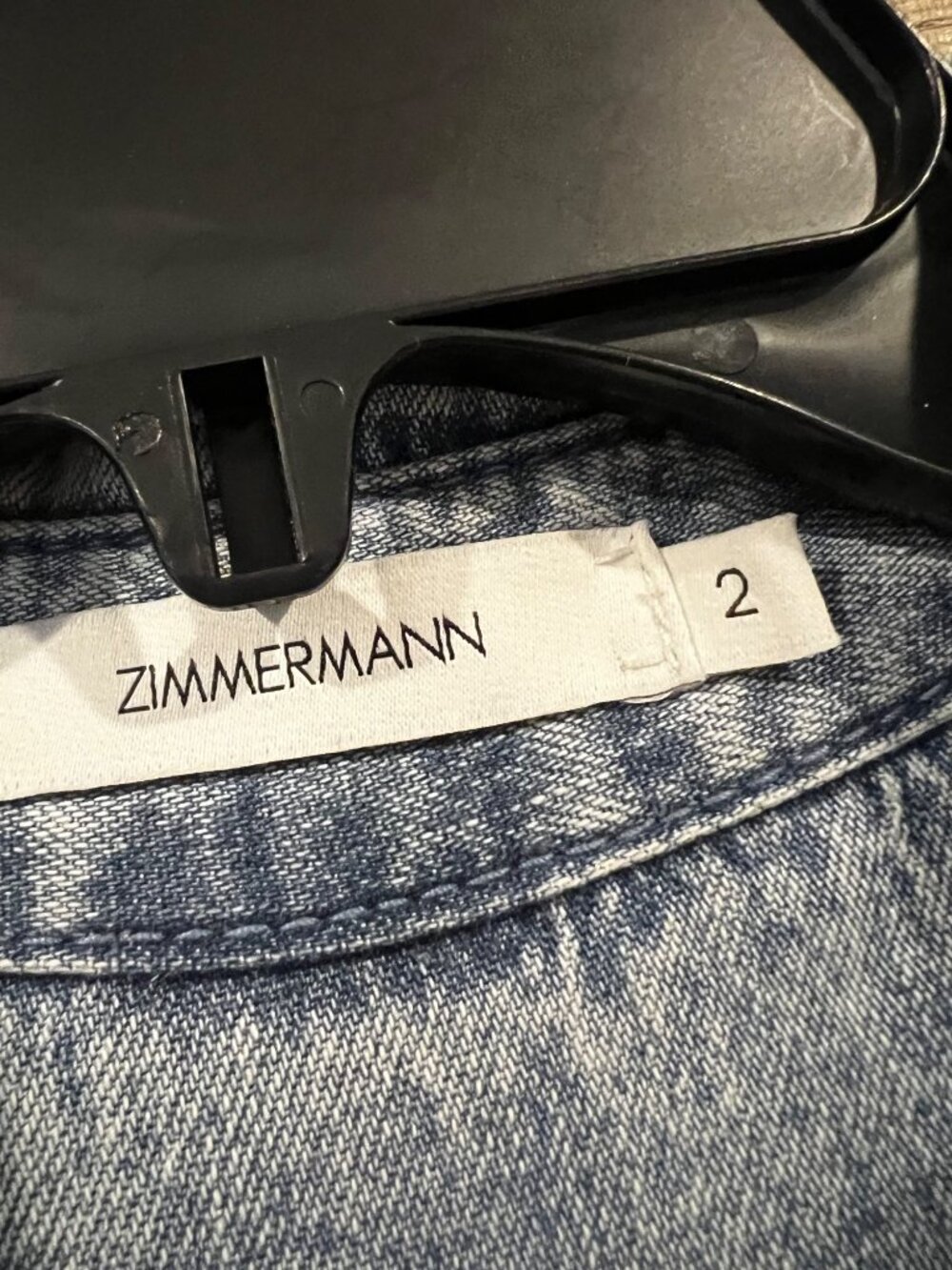 Zimmermann Rebellion Denim Wrap Mini dress size AU 2/ US 8 - Picture 5 of 12